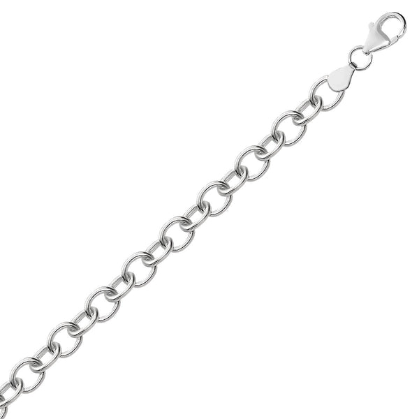 Fancy Charm Bracelet - Sterling Silver 6.70mm
