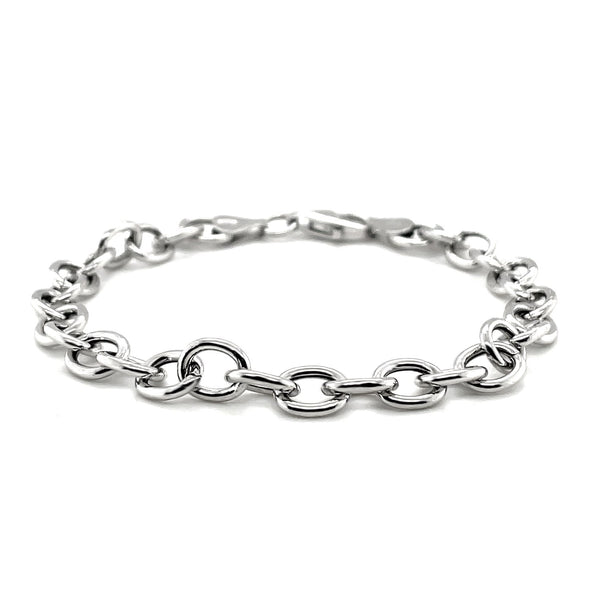 Fancy Charm Bracelet - Sterling Silver 6.70mm