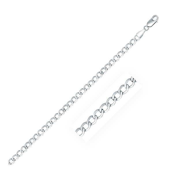Curb Style Chain - Sterling Silver 3.70mm
