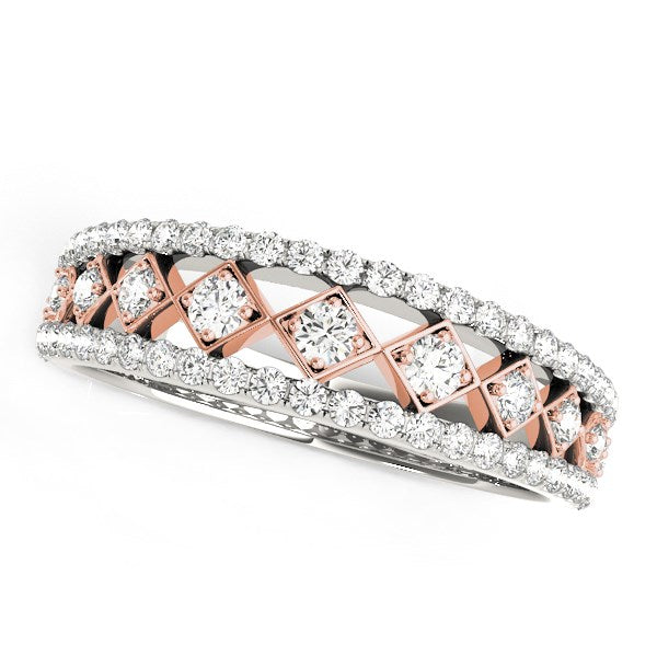 Diamond Band 3/8 ct tw - 14k White And Rose Gold