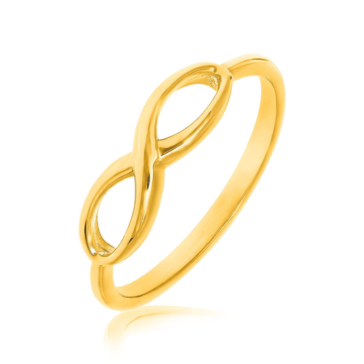 Infinity Ring in High Polish - 14k Yellow Gold
