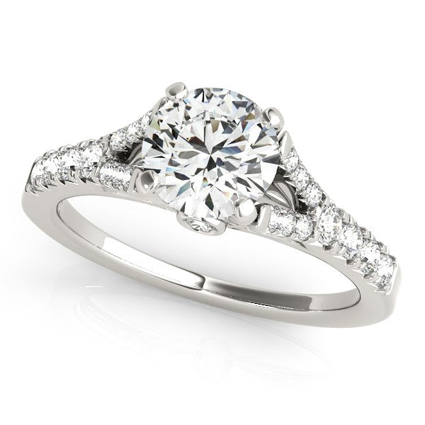 Split Shank Prong Set Diamond Engagement Ring 1 3/8 ct tw - 14k White Gold
