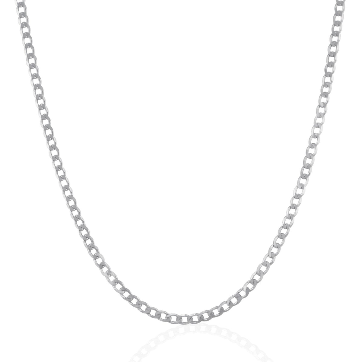 Curb Style Chain - Sterling Silver 3.00mm