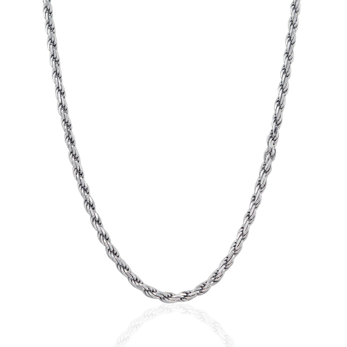 Diamond Cut Rope Style Chain - Sterling Silver 3.60mm
