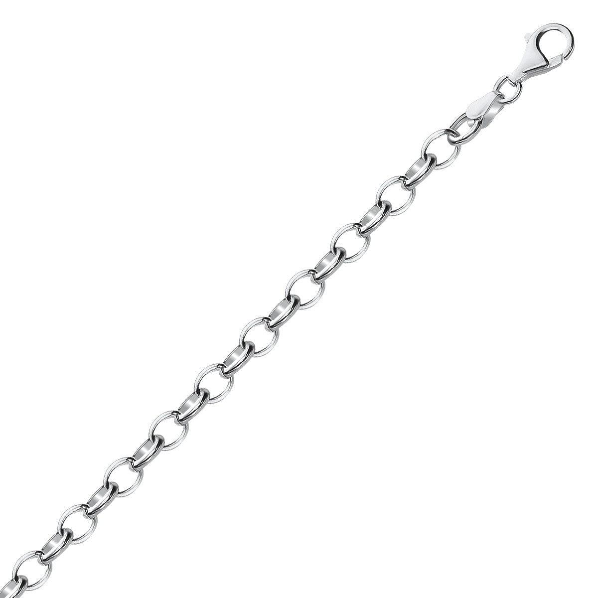 Polished Charm Bracelet - Sterling Silver 5.10mm
