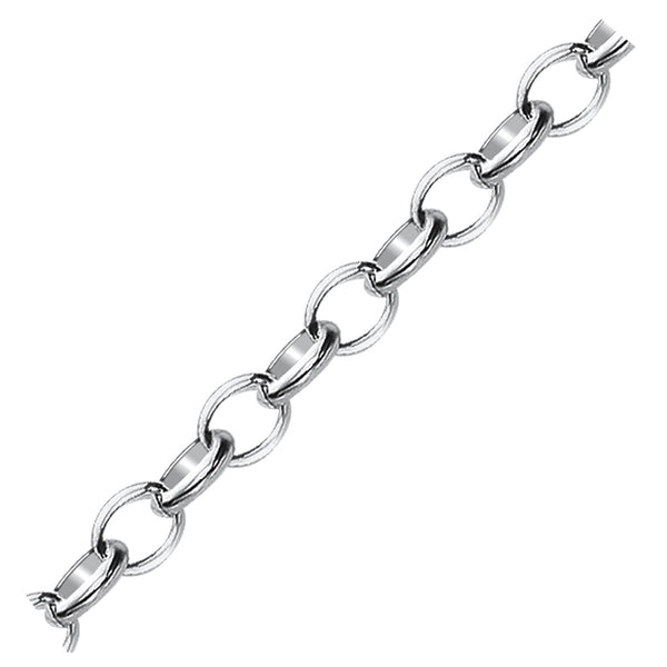 Polished Charm Bracelet - Sterling Silver 5.10mm