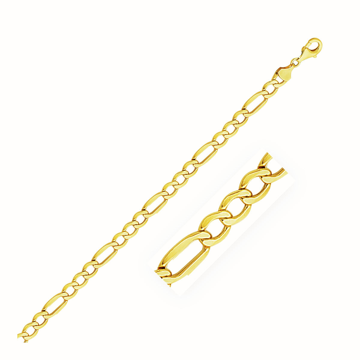 Lite Figaro Chain - 10k Yellow Gold 5.60mm