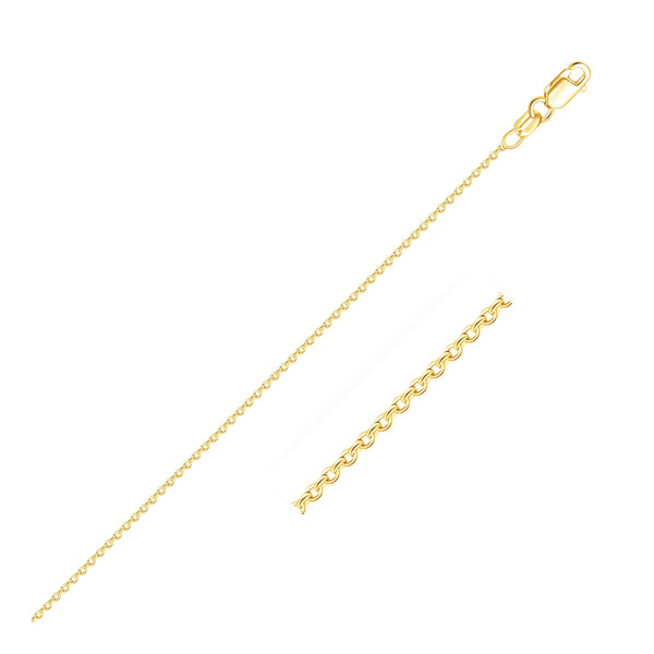 Round Cable Link Chain - 14k Yellow Gold 1.20mm