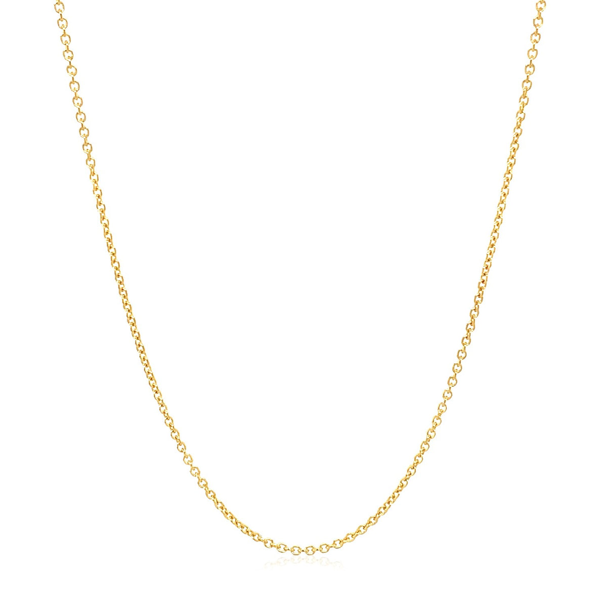 Round Cable Link Chain - 14k Yellow Gold 1.20mm