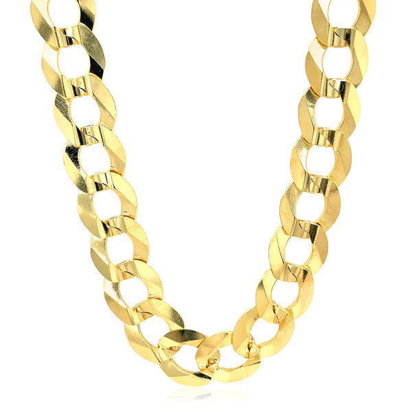 Solid Curb Chain - 14k Yellow Gold 10.00mm