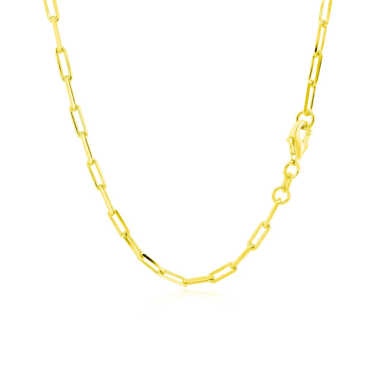 Paperclip Chain - 18k Yellow Gold 2.50mm