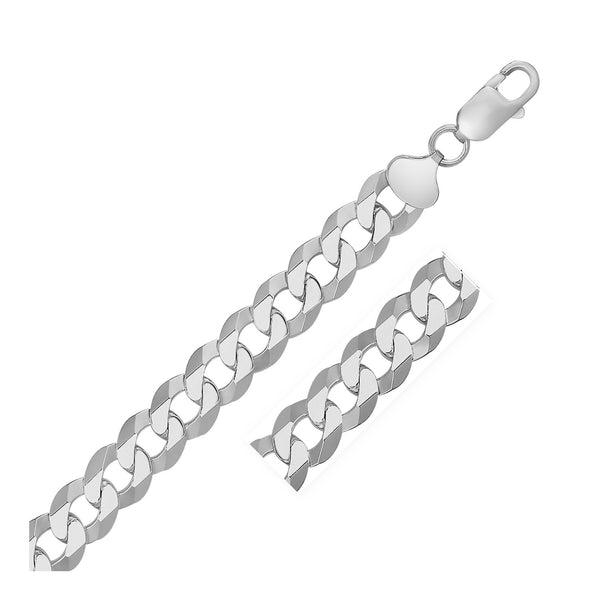 Curb Style Bracelet - Sterling Silver 13.60mm