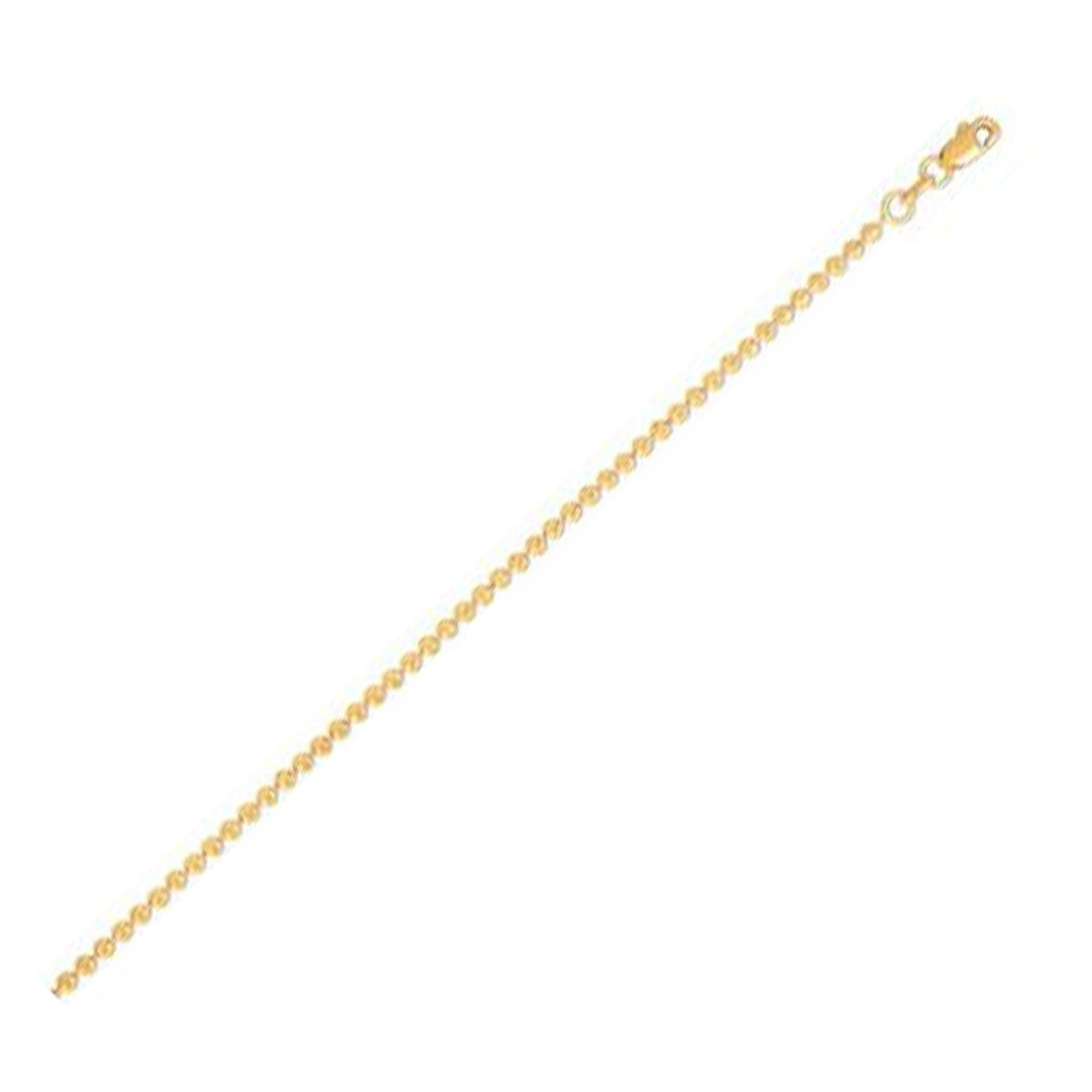 Moon Cut Bead Chain - 14k Yellow Gold 2.00mm