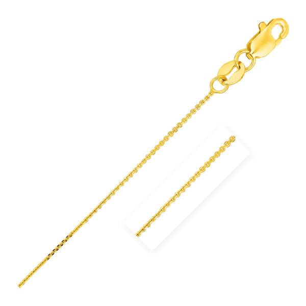 Cable Link Chain - 14k Yellow Gold 0.50mm