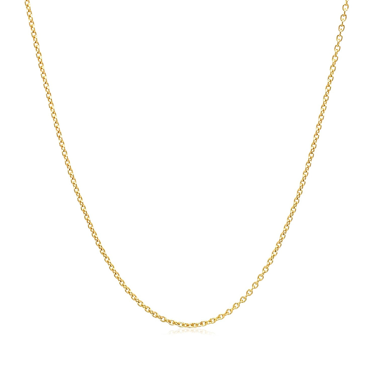 Round Cable Link Chain - 14k Yellow Gold 1.10mm