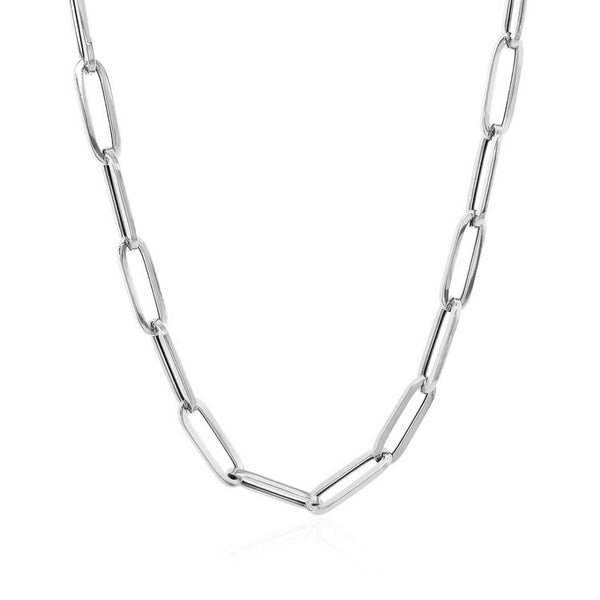 Bold Paperclip Chain - 14k White Gold 4.20mm