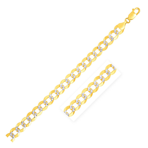 Pave Curb Chain - 14k Two Tone Gold 7.00mm