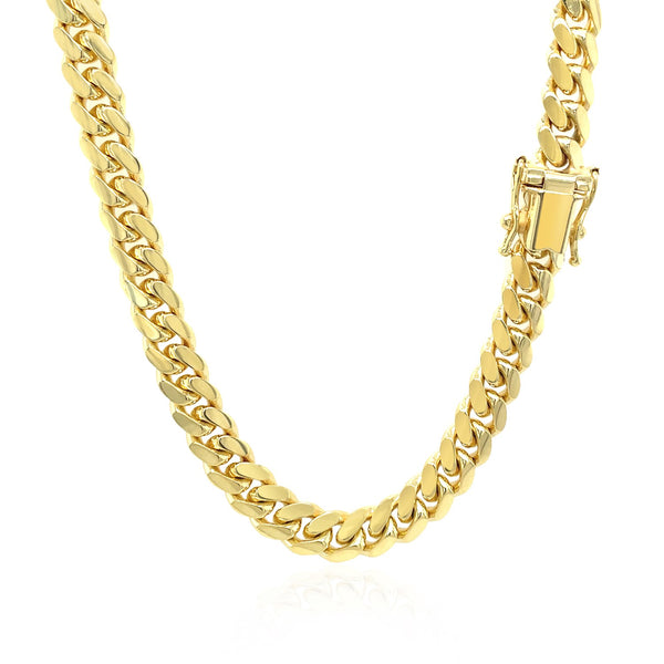 Classic Miami Cuban Solid Chain - 10k Yellow Gold 6.10mm