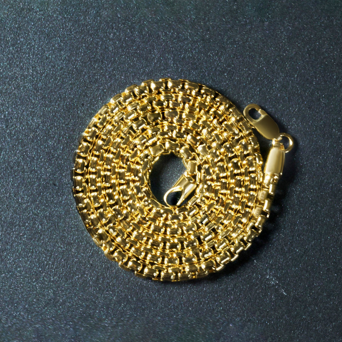 Round Box Chain - 14k Yellow Gold 3.40mm
