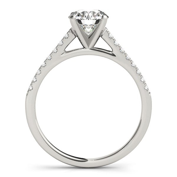 Pronged Round Diamond Engagement Ring 1 5/8 ct tw - 14k White Gold