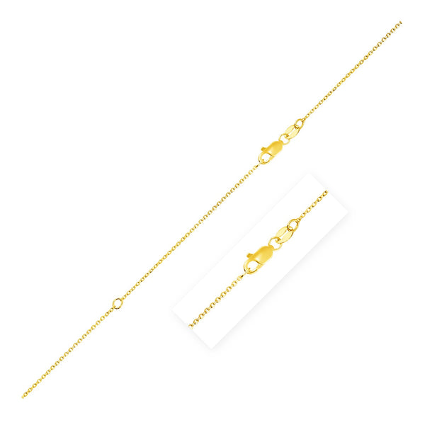 Extendable Cable Chain - 14k Yellow Gold 0.87mm