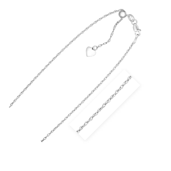 Adjustable Rope Chain - Sterling Silver 1.50mm