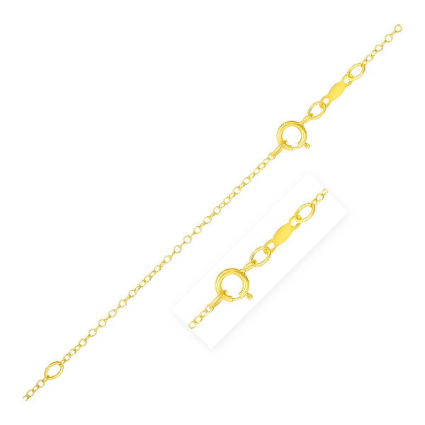 Extendable Cable Chain - 14k Yellow Gold 1.30mm