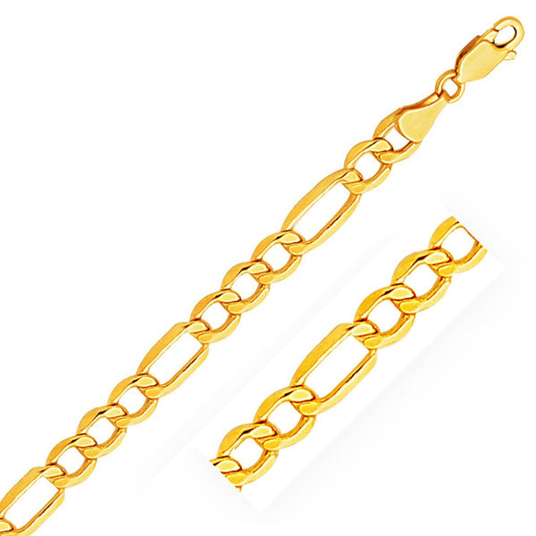 Lite Figaro Bracelet - 10k Yellow Gold 6.60mm