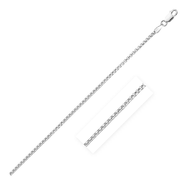 Round Box Chain - Sterling Silver 1.30mm