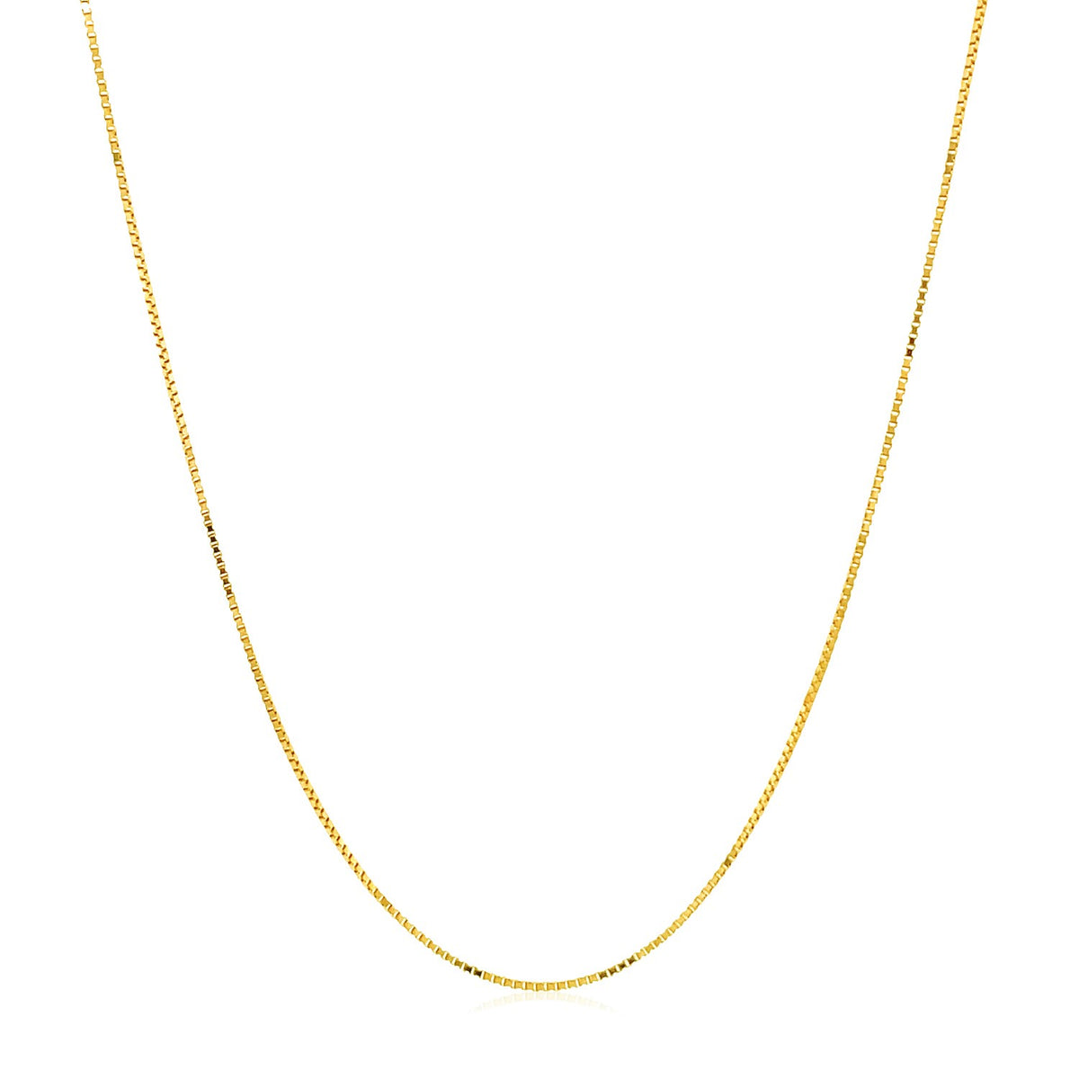 Double Extendable Box Chain - 14k Yellow Gold 0.51mm