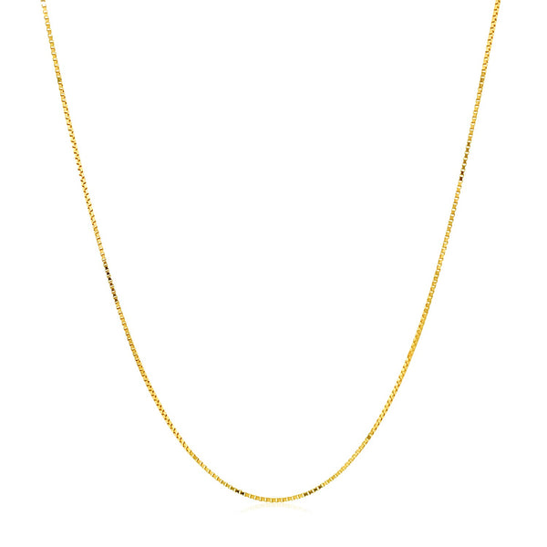Double Extendable Box Chain - 14k Yellow Gold 0.51mm