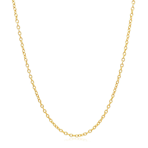 Round Cable Link Chain - 18k Yellow Gold 1.50mm