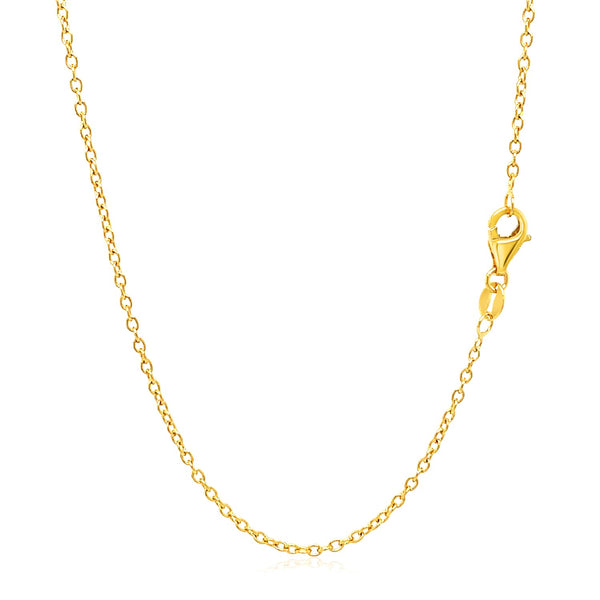 Round Cable Link Chain - 18k Yellow Gold 1.50mm