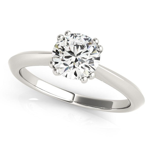 Double Prong Set Solitaire Diamond Engagement Ring 1 ct tw - 14k White Gold