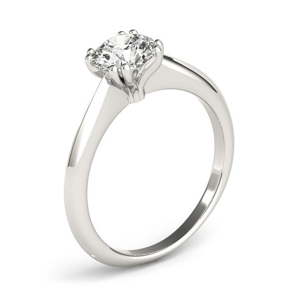 Double Prong Set Solitaire Diamond Engagement Ring 1 ct tw - 14k White Gold