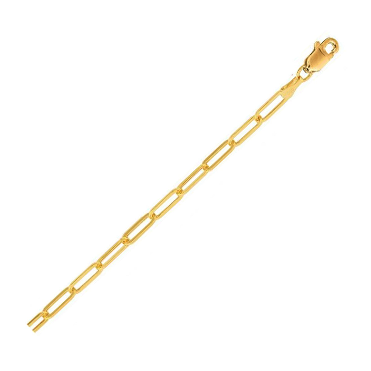 Lite Paperclip Anklet - 14k Yellow Gold 3.2mm