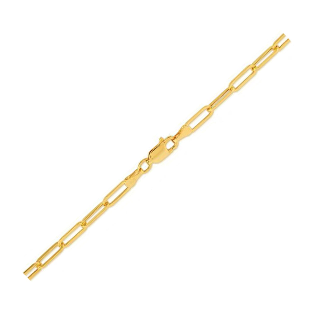 Lite Paperclip Anklet - 14k Yellow Gold 3.2mm
