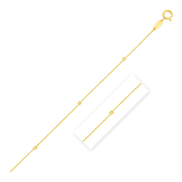 Bead Links Pendant Chain - 14k Yellow Gold 1.50mm