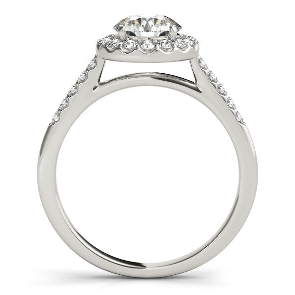 Halo Diamond Engagement Ring 1 3/8 ct tw - 14k White Gold