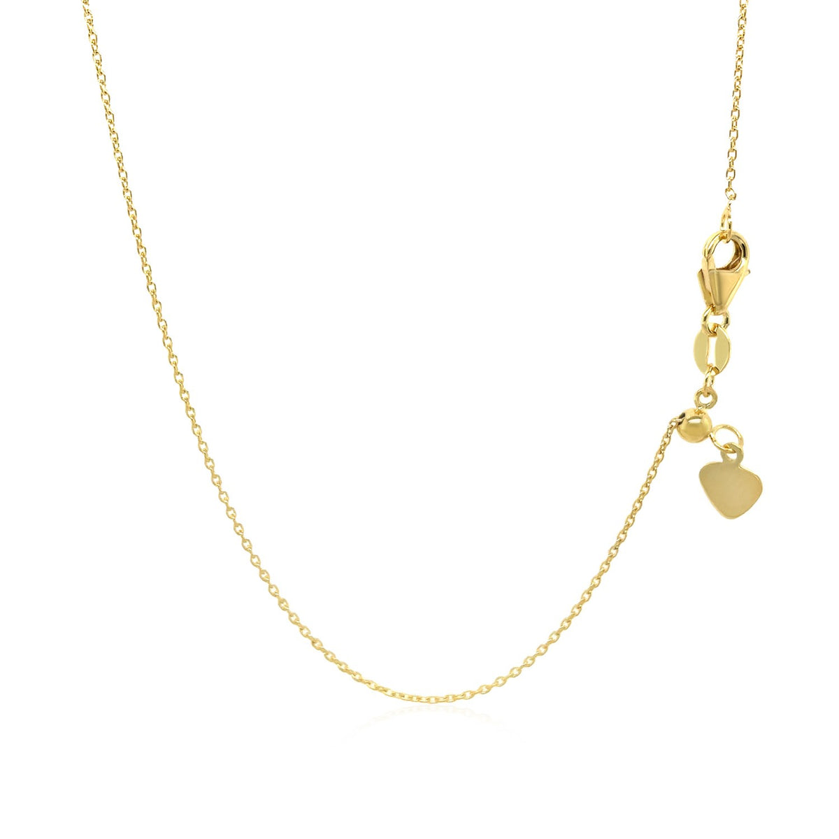Adjustable Cable Chain - 14k Yellow Gold 0.97mm
