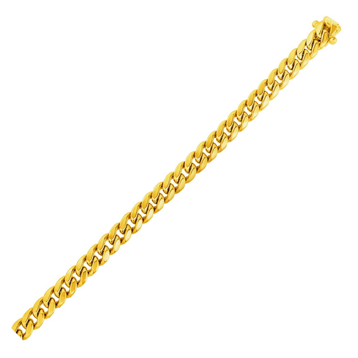 Semi Solid Miami Cuban Chain - 10k Yellow Gold 6.10mm
