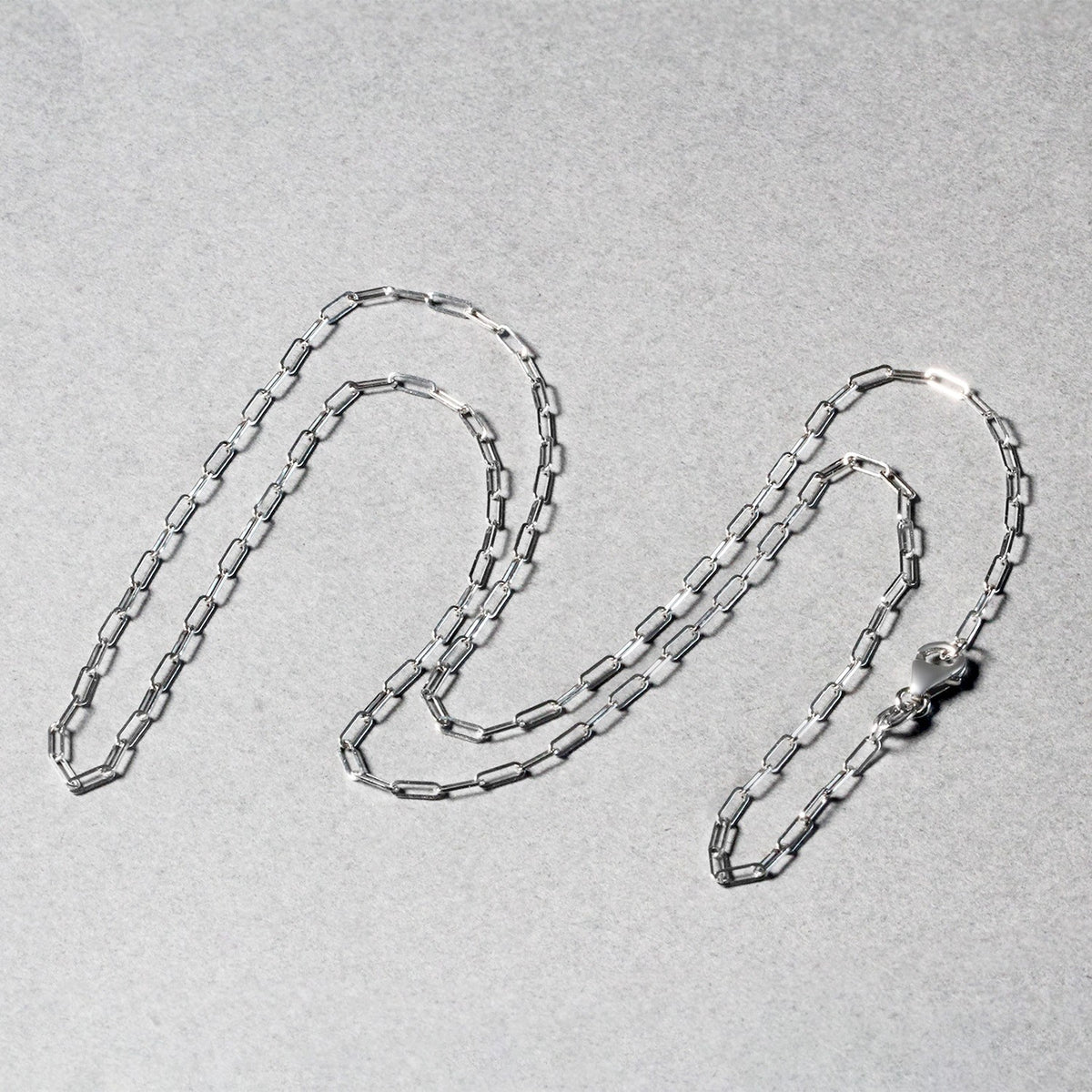 Fine Paperclip Chain - 18k White Gold 1.50mm
