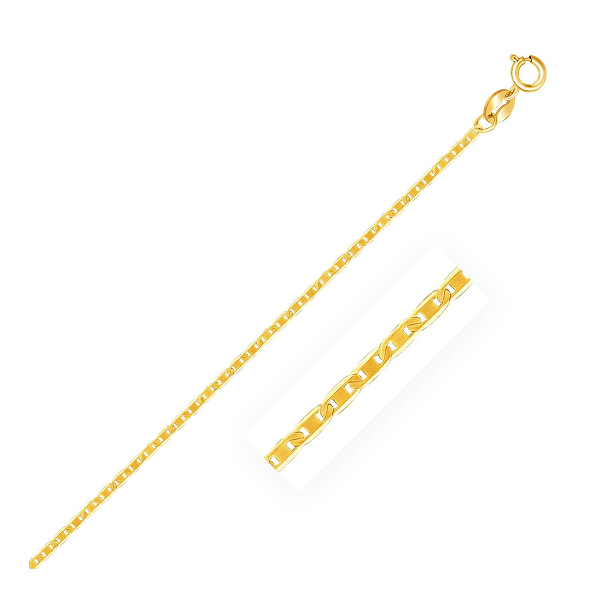Mariner Link Anklet - 10k Yellow Gold 1.2mm