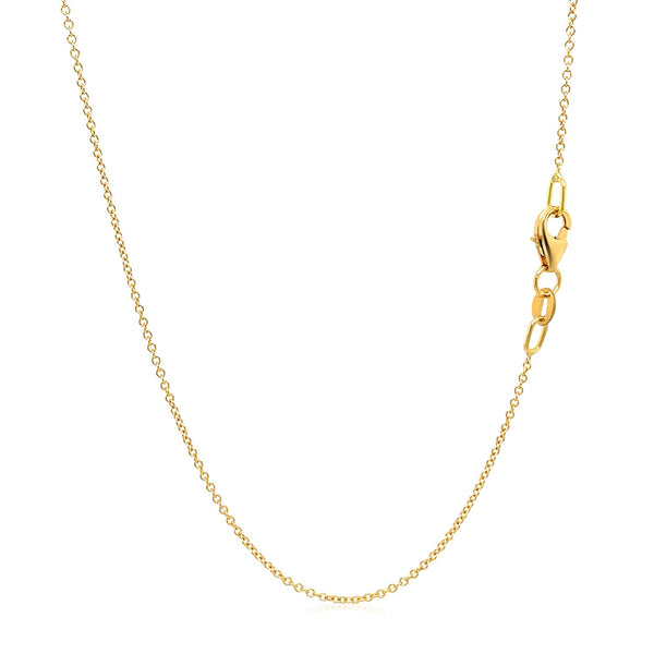 Double Extendable Cable Chain - 14k Yellow Gold 1.00mm