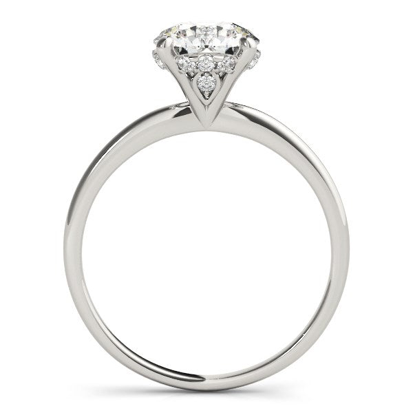 Prong Set Round Diamond Engagement Ring 2 ct tw - 14k White Gold