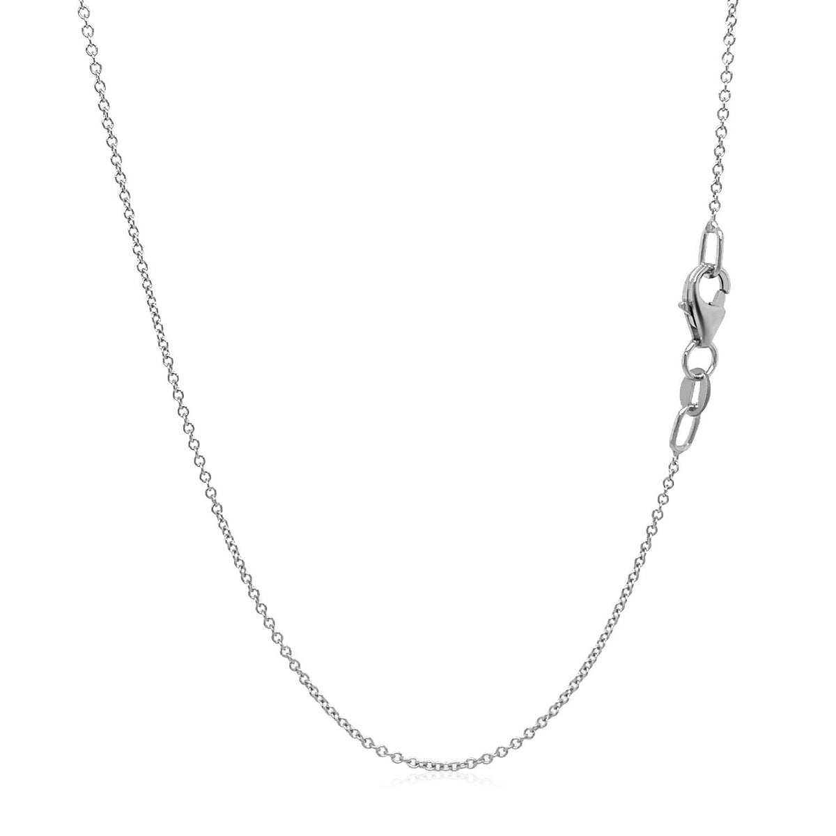 Double Extendable Cable Chain - 14k White Gold 1.00mm