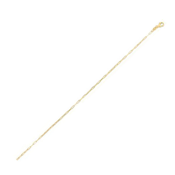 Fine Paperclip Chain - 14k Yellow Gold 1.20mm