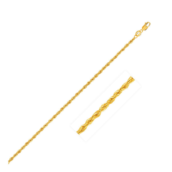 Light Rope Chain - 10k Yellow Gold 1.50mm