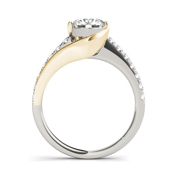 Split Shank Style Diamond Engagement Ring 1 1/4 ct tw - 14k Two Tone Gold