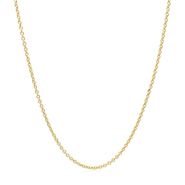 Round Cable Link Chain - 14k Yellow Gold 1.30mm